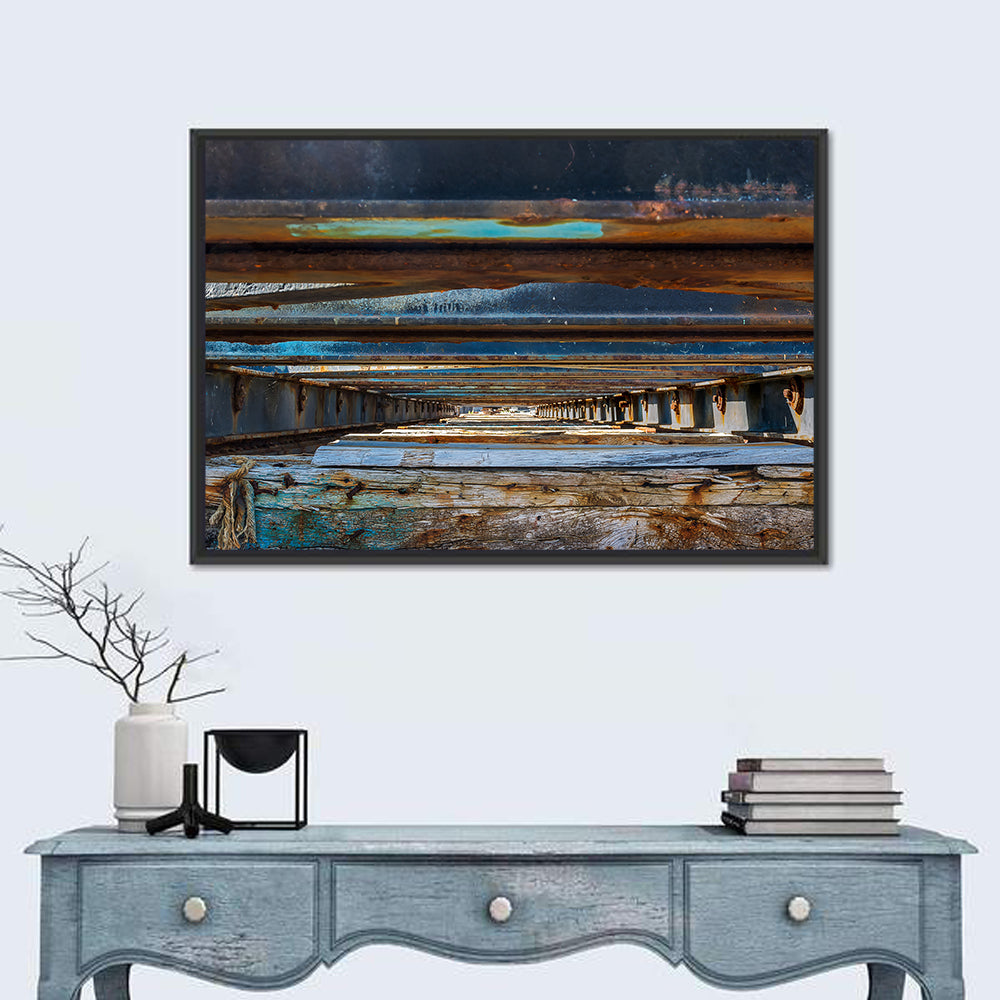 Boat Dock Bottom Abstract Wall Art