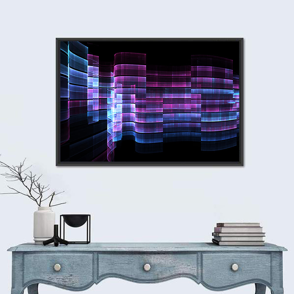 Business Hub Curved Panels Wall Art in a room, landscape