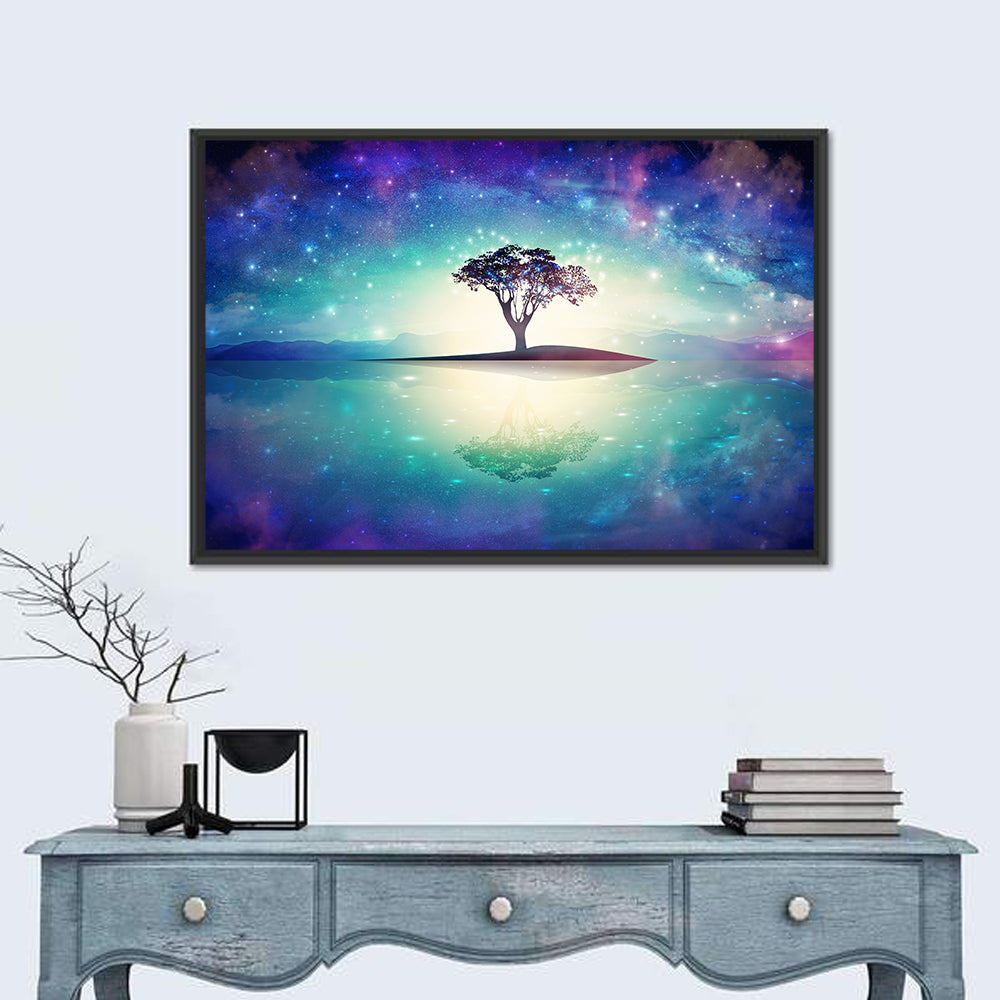Island Tree and Starry Night Wall Art