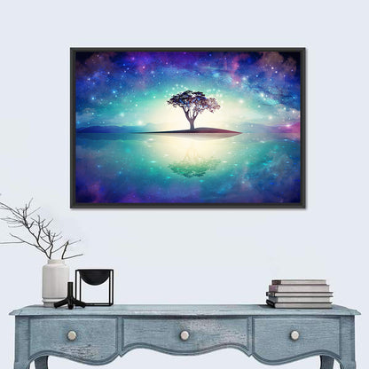 Island Tree and Starry Night Wall Art