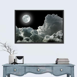 Cloudy Moon Light Wall Art