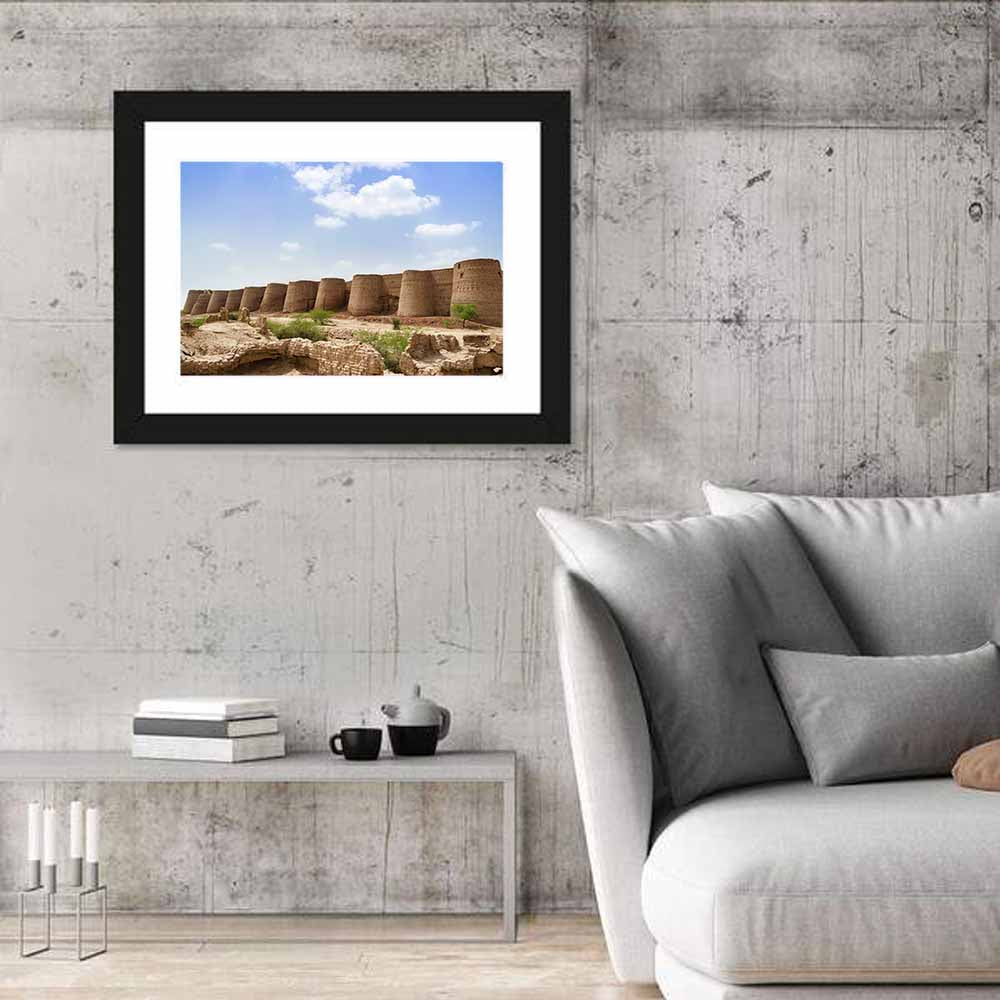 Derawar Fort Bastions Wall Art in a room, landscape