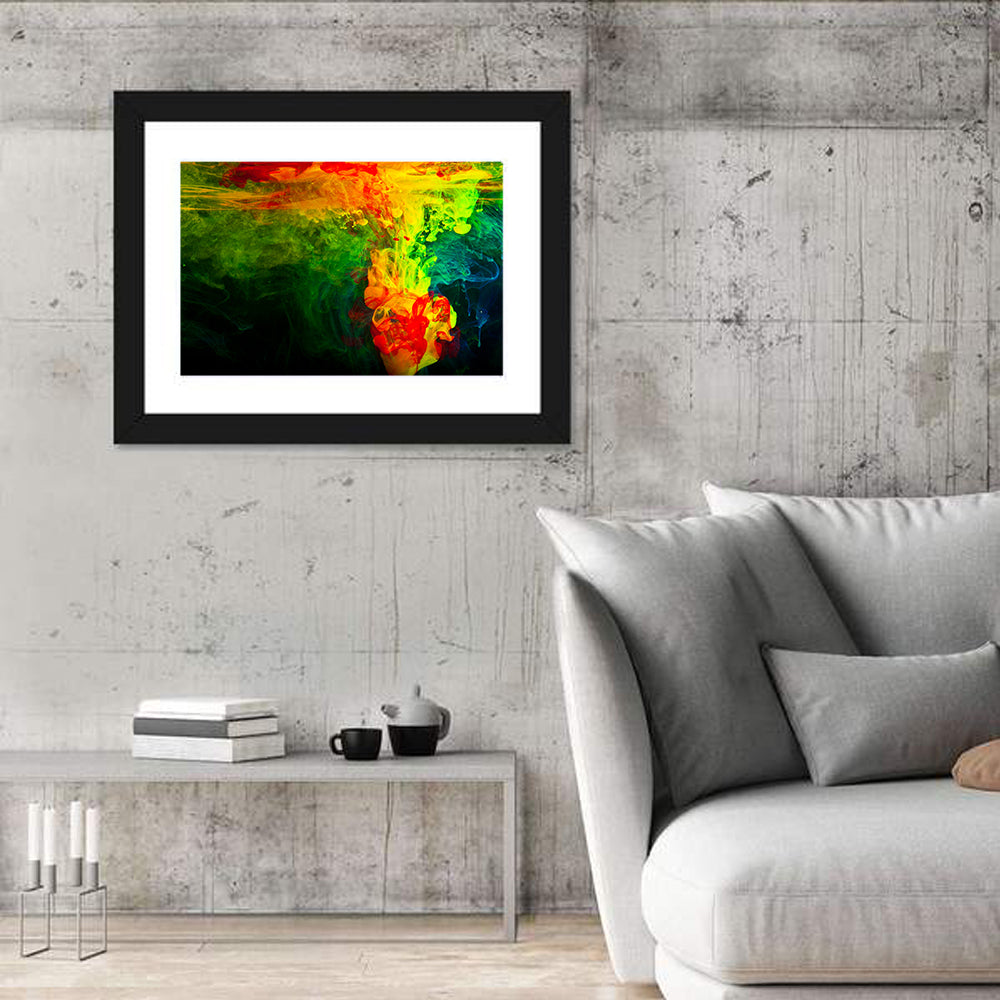 Dynamic Ink Plumes Abstract Wall Art