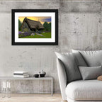 Country Cottage with Thatched Roof Wall Art