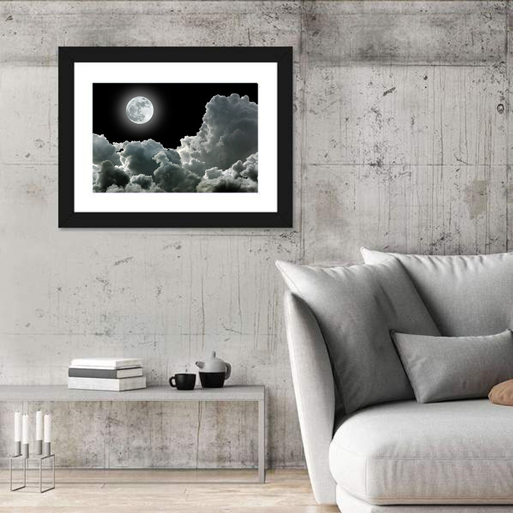 Cloudy Moon Light Wall Art