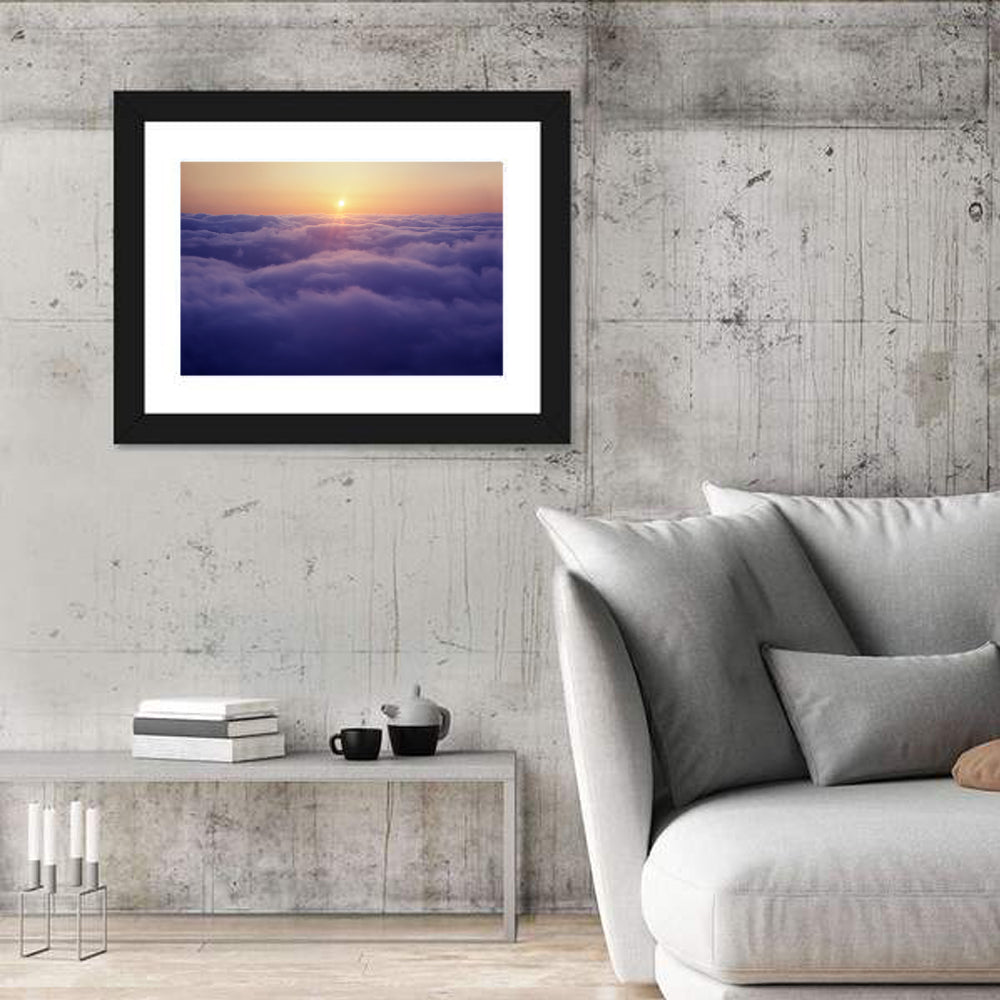 Sunset Over Endless Clouds Wall Art