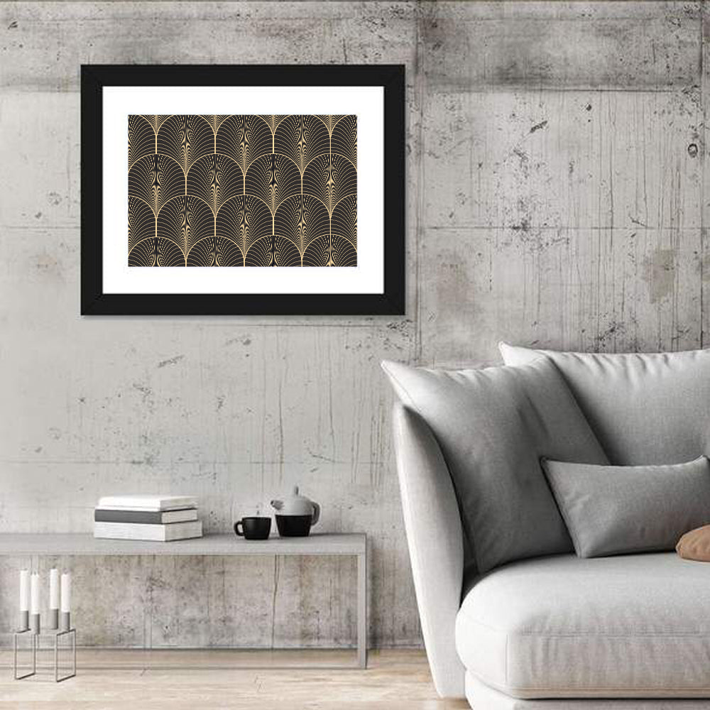 Antique Deco Fan Pattern Wall Art
