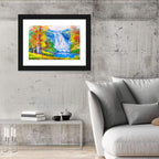 Autumn Waterfall Oil Painting Wall Art