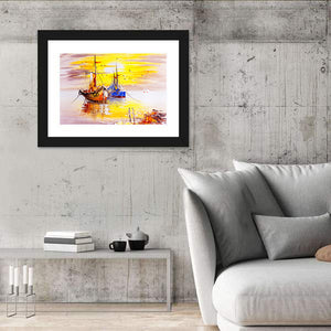 Sailing Boats Sunset II Wall Art