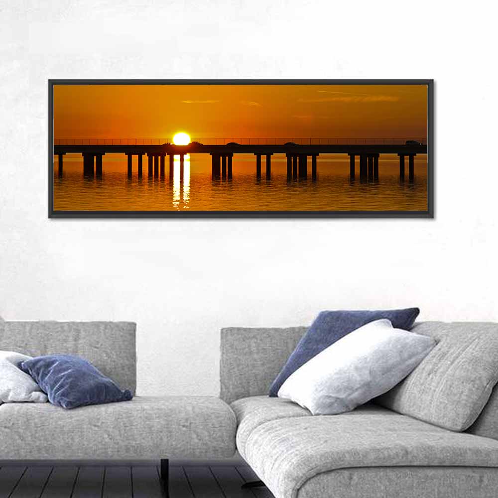 Lake Pontchartrain Causeway Sunset Wall Art