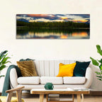 Herbert Lake Sunset Reflection Wall Art