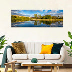Boise River Rainbow Reflection Wall Art