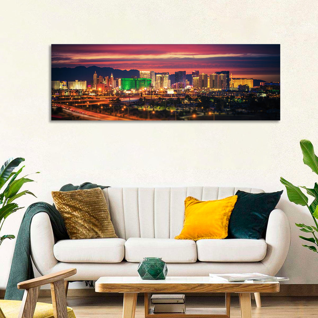 Las Vegas Twilight Skyline Wall Art