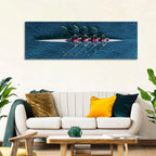 Four Rowers in Pink Shirts Wall Art
