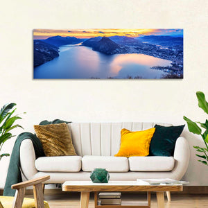 Lake Lugano Sunset Wall Art