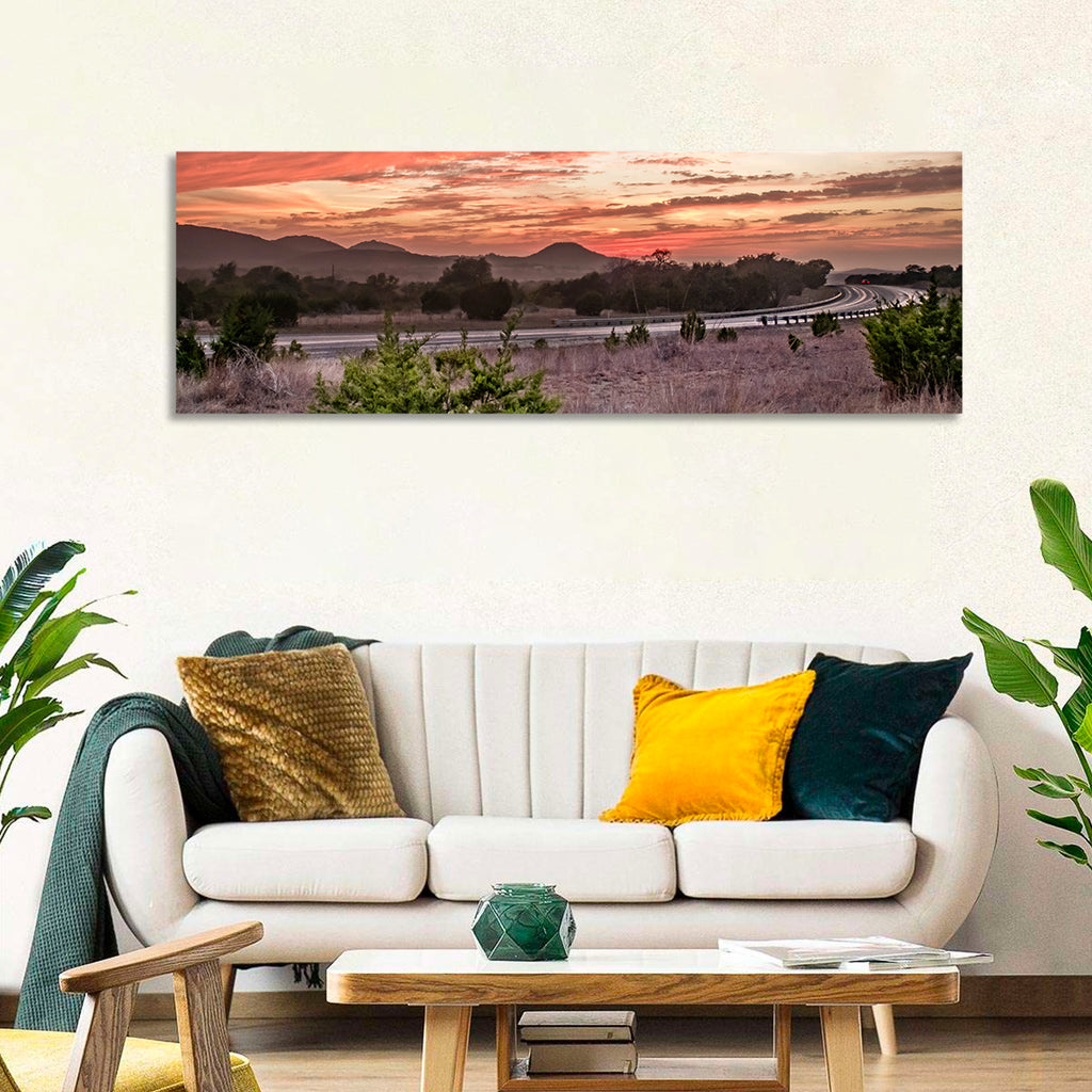 Sunset Curve on Texas Highway 16 Wall Art