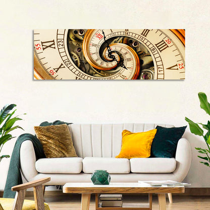 Retro Spiral Clock Wall Art