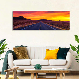 Infinite Road Sunset Wall Art