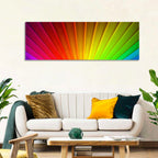 Geometric Rainbow Rays Wall Art