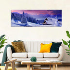 Snowy Mountain Cabin Wall Art