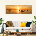 Lake Mendota Golden Sailboats Wall Art