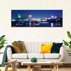 Pattaya Bay Night Skyline Wall Art