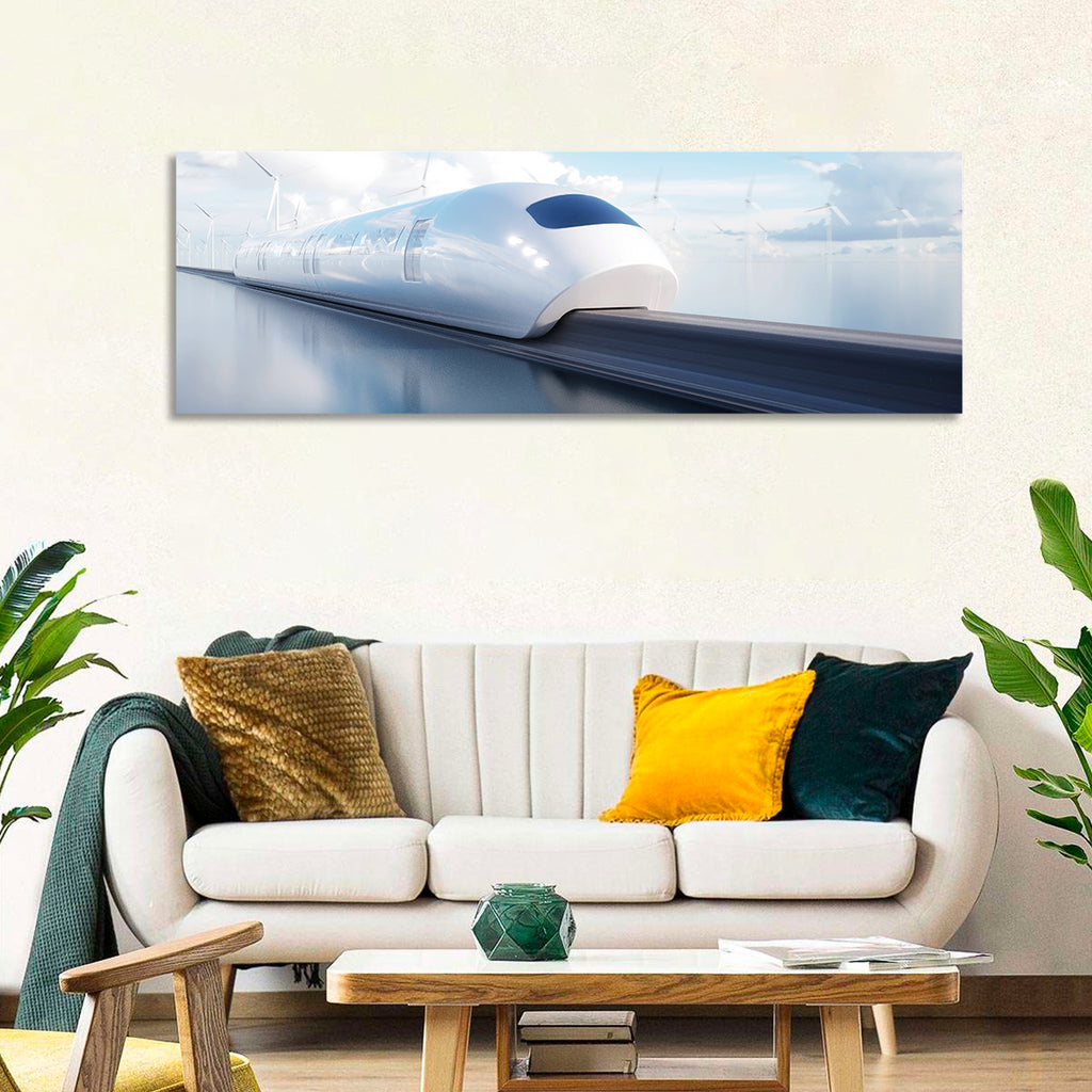 Futuristic Monorail Perspective Wall Art
