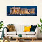 Illuminated Parthenon at Night Wall Art