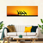 Savanna Giraffes at Sunset Wall Art