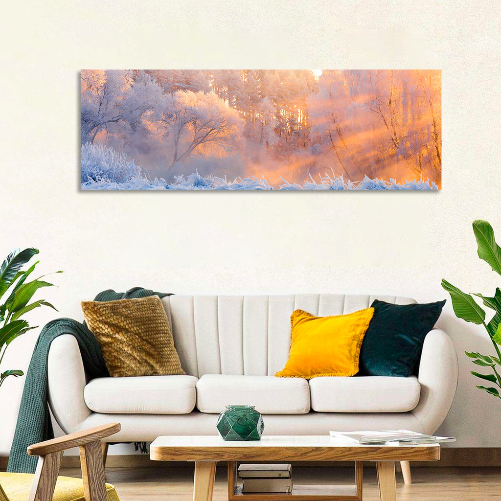 Sunlit Winter Forest Wall Art