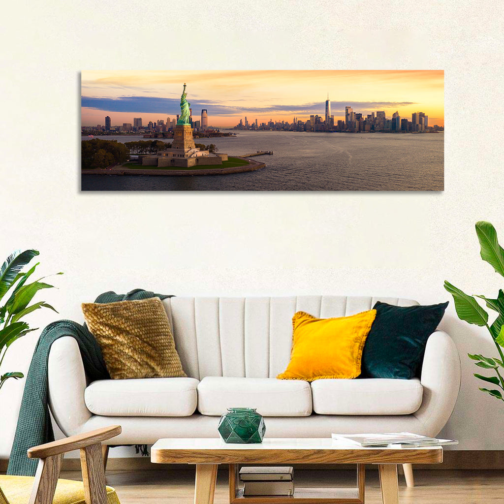 Statue of Liberty Golden Hour Wall Art
