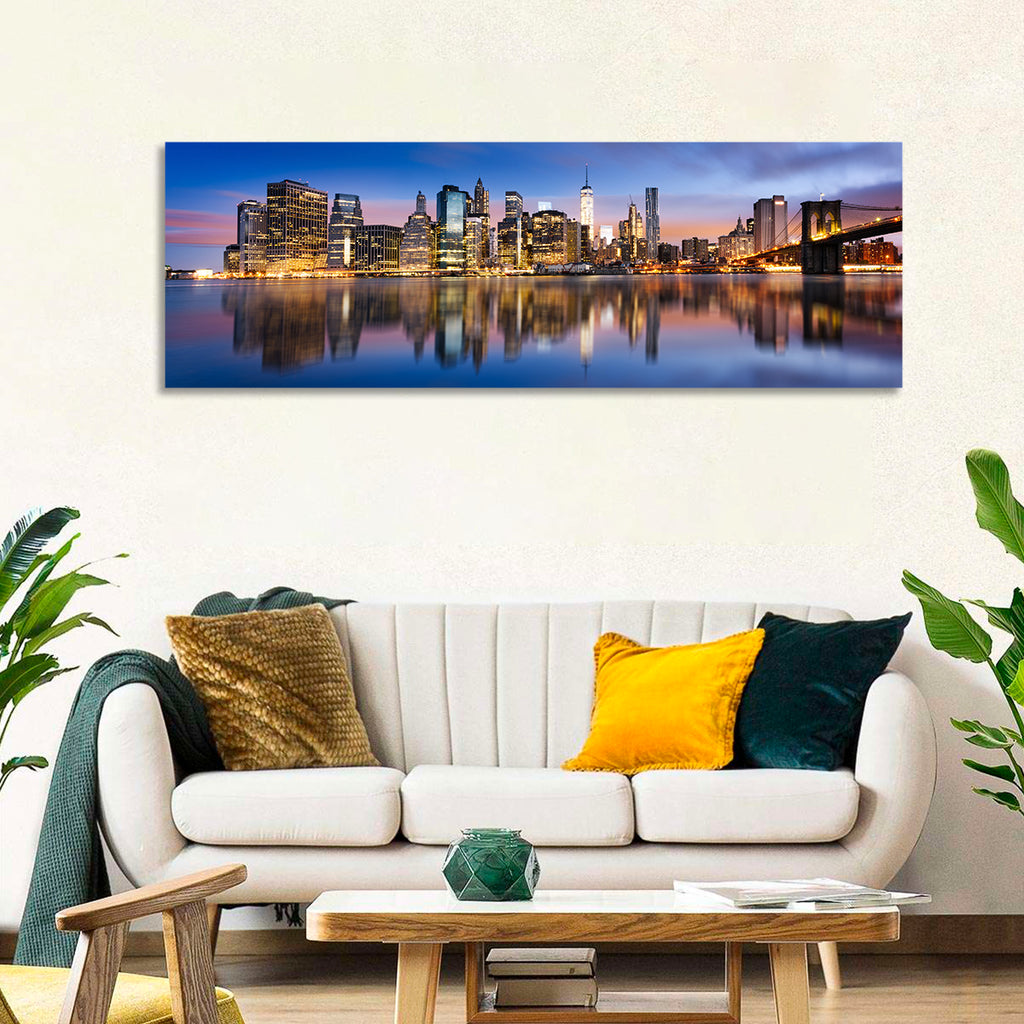 Manhattan Skyline at Twilight Wall Art