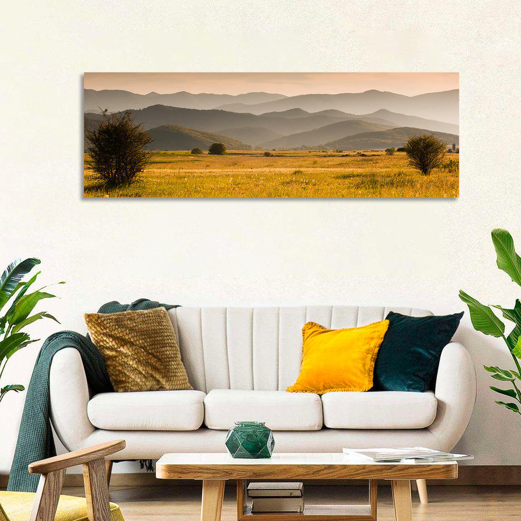 Golden Hour Countryside Hills Wall Art