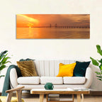 Øresund Bridge in Golden Light Wall Art