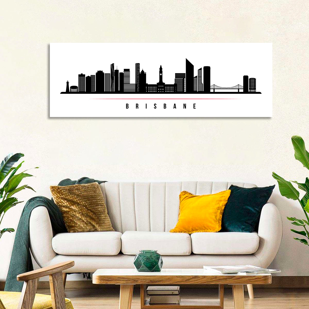 Brisbane City Skyline Wall Art