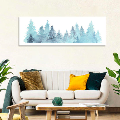 Watercolor Pine Trees Wall Art