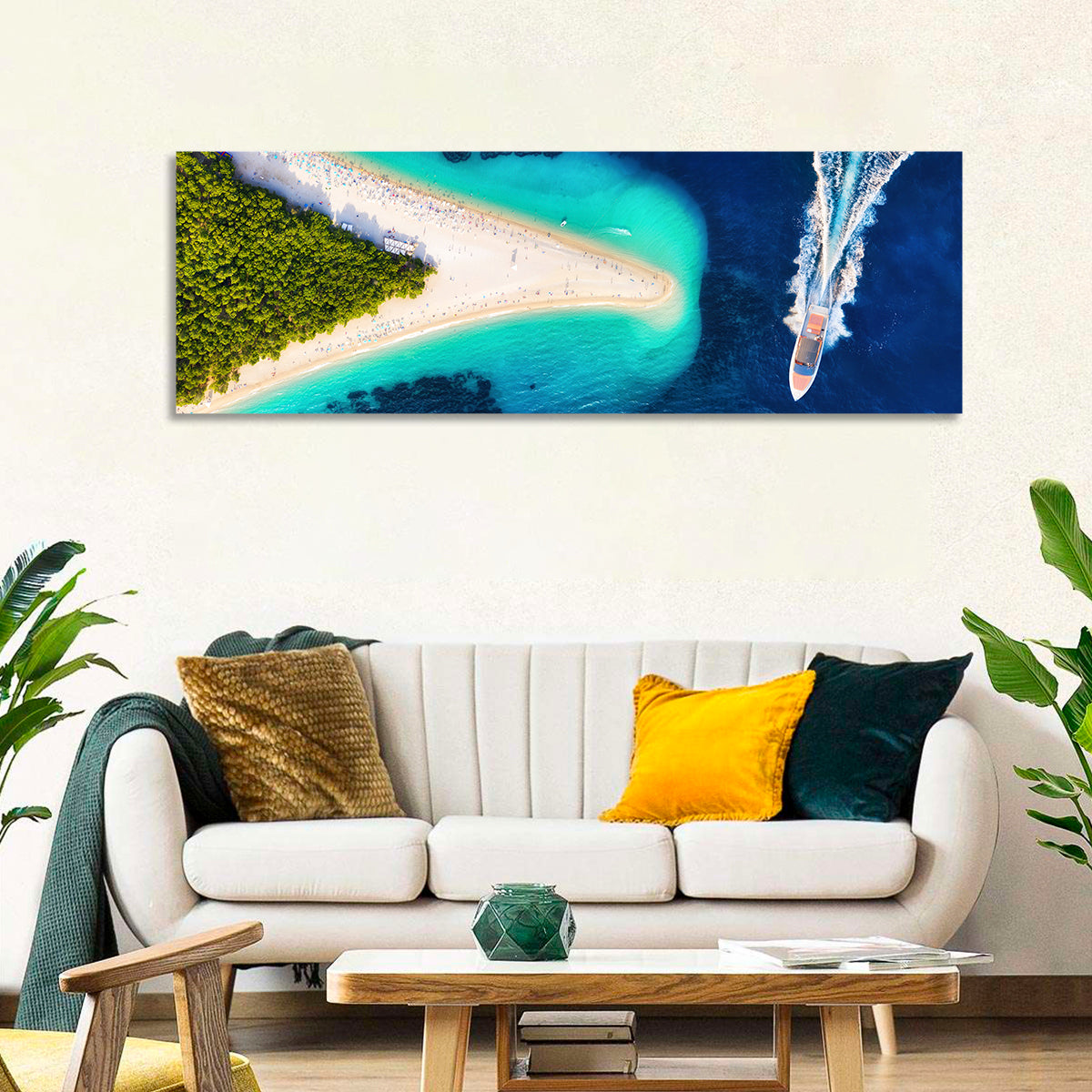 Zlatni Rat Beach Aerial, Bol Croatia Wall Art