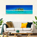Tranquil Split-level Tropical Island Seascape Wall Art
