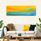 Sunset Horizon Watercolor Wall Art