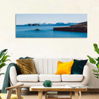 Calm Blue Lake with Coastal Cliffs Wall Art