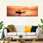 Uluabat Lake Fisherman at Dusk Wall Art
