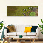 Aerial Herd of Elephants Wall Art