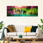 Plitvice Falls in Golden Light Wall Art