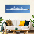 World Tour Cloud Skyline Wall Art