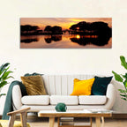 Tranquility Bridge at Sunset Wall Art