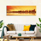 Seattle Skyline in Golden Hour Wall Art