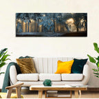 Sunlit Snow Covered Forest Wall Art