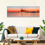 Detroit Golden Hour Skyline Wall Art