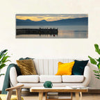 Lake Vrana Pier at Sunset Wall Art