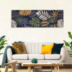 Layered Tropical Leaves Pattern Wall Art